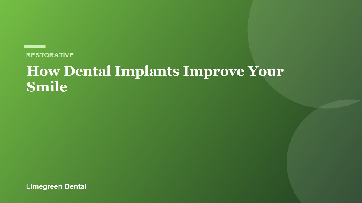Dental implant model showing how implants replace missing teeth