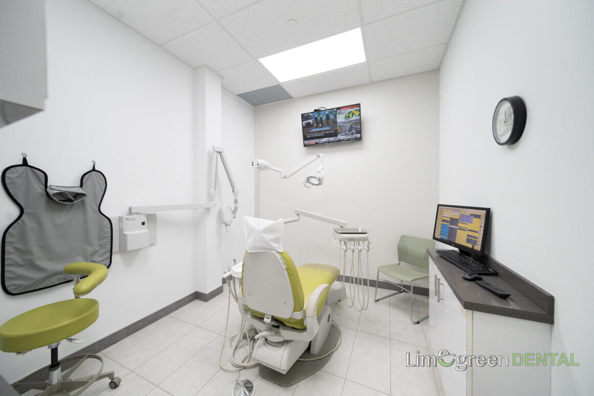 Bright operatory with modern dental equipment at Limegreen Dental in Hamilton