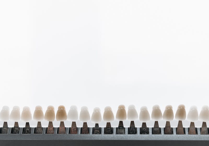 Dental shade guide used for cosmetic dentistry colour matching